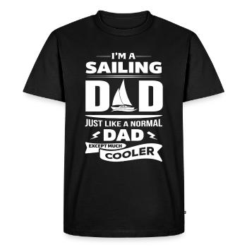 I'M A SAILING DAD... - Men's Premium Organic T-Shirt - black - Front - Nico (187cm)