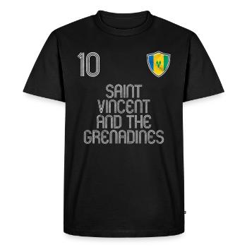 St. Vincent et les Grenadines équipe de football - T-shirt Premium bio Homme - noir - Devant - Nico (187cm)