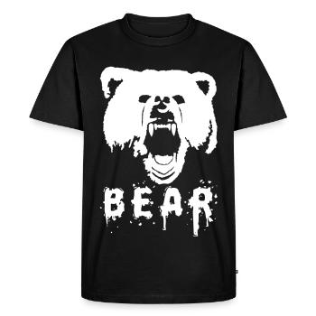 Ours - T-shirt Premium bio Homme - noir - Devant - Nico (187cm)