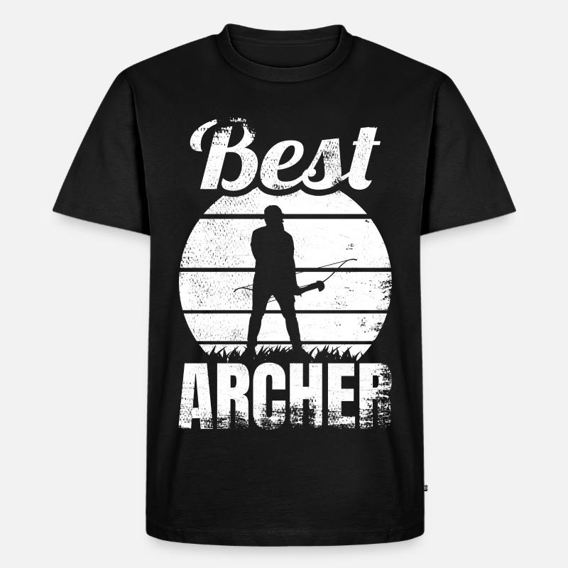 Bester Bogenschütze - Männer Premium Bio T-Shirt - Schwarz