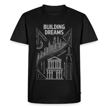 Architecture of Building Motif - Men's Premium Organic T-Shirt - black - Front - Nico (187cm)