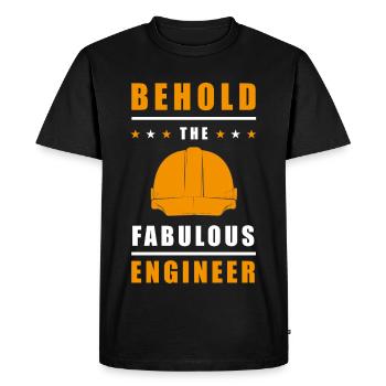Behold the Fabulous Engineer - Men's Premium Organic T-Shirt - black - Front - Nico (187cm)