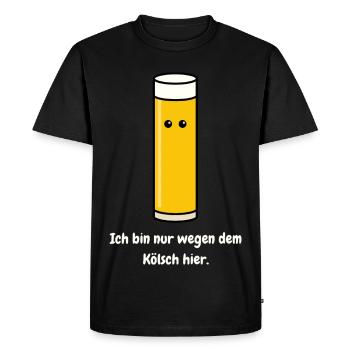 Just because of the Kölsch here - Men's Premium Organic T-Shirt - black - Front - Nico (187cm)