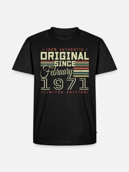 Awesome since February 1971 - Men's Premium Organic T-Shirt - black
