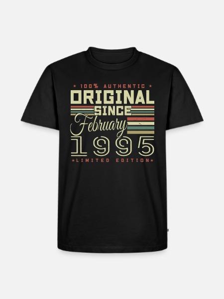 Awesome since February 1995 - Men's Premium Organic T-Shirt - black