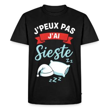 I Have Nap: Gentle Break - Men's Premium Organic T-Shirt - black - Front - Nico (187cm)