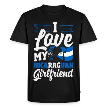 Nicaragua Flag Pride & Home - Men's Premium Organic T-Shirt - black - Front - Nico (187cm)