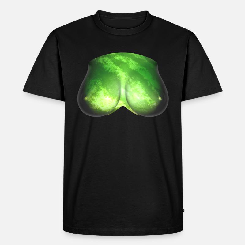 Wassermelonen (. Y .) - Männer Premium Bio T-Shirt - Schwarz