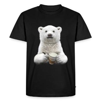 BARISTA (PLAINE) - T-shirt Premium bio Homme - noir - Devant - Nico (187cm)