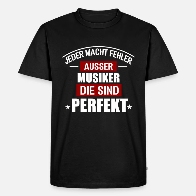 MUSIKER - Männer Premium Bio T-Shirt - Schwarz