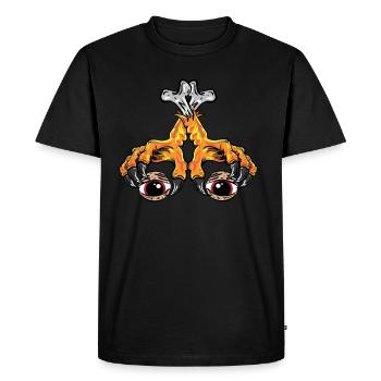 poulet - T-shirt Premium bio Homme - noir - Devant - Nico (187cm)