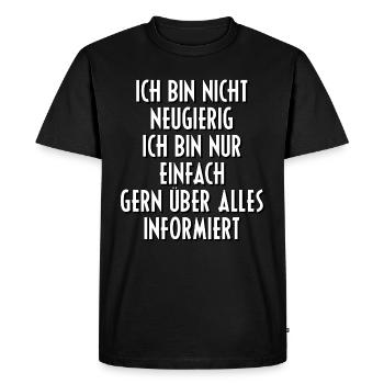 Idées de conseils curieux cadeau idée cadeau - T-shirt Premium bio Homme - noir - Devant - Nico (187cm)
