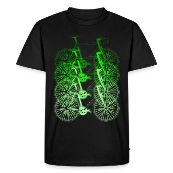 Vélo cycliste vélo vélo roue cadeau - T-shirt Premium bio Homme - noir - Devant - Nico (187cm)