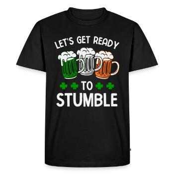 Let's Get Ready To Stumble St. Patrick's Day - Men's Premium Organic T-Shirt - black - Front - Nico (187cm)