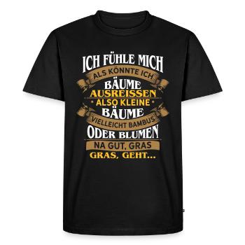 Dire le cadeau drôle d'humour sarcasme Zack Irony - T-shirt Premium bio Homme - noir - Devant - Nico (187cm)