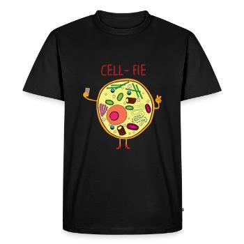 Cell-Fie - T-shirt Premium bio Homme - noir - Devant - Nico (187cm)