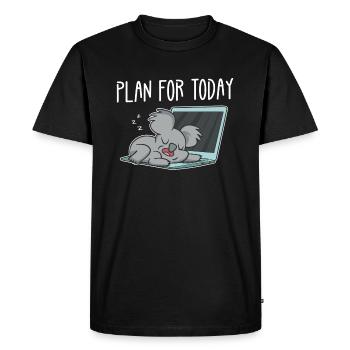 Koala Morning Grouch Late Riser Lazy Koala Bear - Men's Premium Organic T-Shirt - black - Front - Nico (187cm)