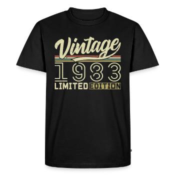 Légende depuis 1983 Né en 1983 Anniversaire 41 ans - T-shirt Premium bio Homme - noir - Devant - Nico (187cm)