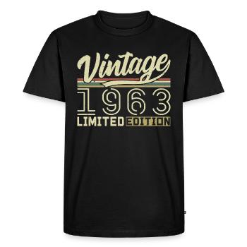Legend since 1963 Born 1963 Birthday 61 years old - Men's Premium Organic T-Shirt - black - Front - Nico (187cm)