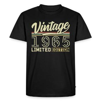 Legende seit 1965 Geboren 1965 Geburtstag 59 Jahre - Männer Premium Bio T-Shirt - Schwarz - Vorne - Nico (187cm)