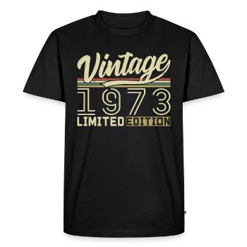 Légende depuis 1973 Né en 1973 Anniversaire 51 ans - T-shirt Premium bio Homme - noir - Devant - Nico (187cm)