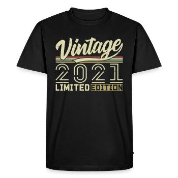 Légende depuis 2021 Né en 2021 Anniversaire 3 ans - T-shirt Premium bio Homme - noir - Devant - Nico (187cm)