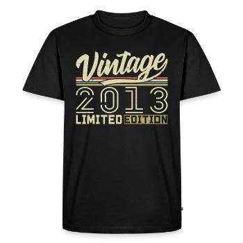 Legend since 2013 Born 2013 Birthday 11 years - Men's Premium Organic T-Shirt - black - Front - Nico (187cm)