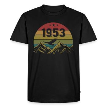 1953 Vintage Anniversaire 1953 Rétro Idée Cadeau - T-shirt Premium bio Homme - noir - Devant - Nico (187cm)