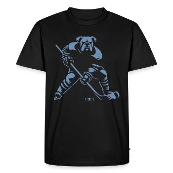 Bulldog Silhouette Dog Hockey Minimalist - Men's Premium Organic T-Shirt - black - Front - Nico (187cm)