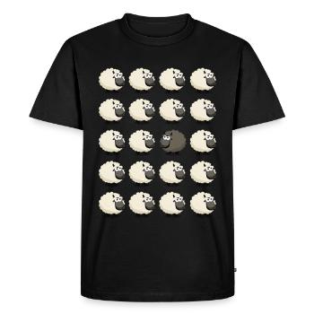 mouton noir - T-shirt Premium bio Homme - noir - Devant - Nico (187cm)
