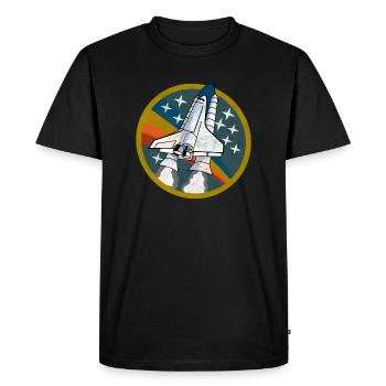 Spaceshuttle Launch - Space Shuttle Launch Shirt - Men's Premium Organic T-Shirt - black - Front - Nico (187cm)
