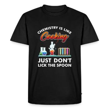 Chemist chemistry humor teacher lab gift - Men's Premium Organic T-Shirt - black - Front - Nico (187cm)