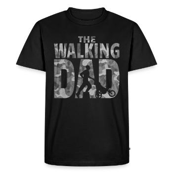 the walking dad camouflage avec chariot - T-shirt Premium bio Homme - noir - Devant - Nico (187cm)