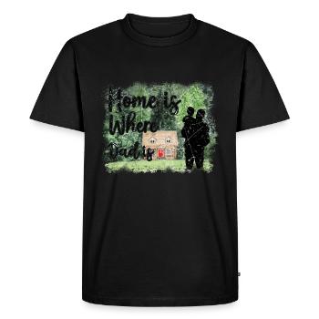 Fête des Pères - T-shirt Premium bio Homme - noir - Devant - Nico (187cm)