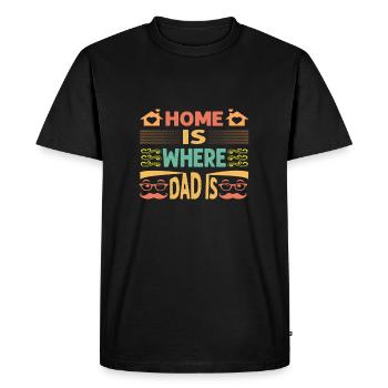 Fête des Pères - T-shirt Premium bio Homme - noir - Devant - Nico (187cm)