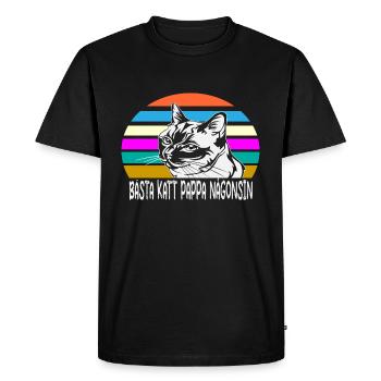 Meilleur chat papa jamais meilleur chat papa chat chaton - T-shirt Premium bio Homme - noir - Devant - Nico (187cm)