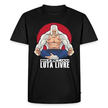 Luta Livre Brésilien - T-shirt Premium bio Homme - noir - Devant - Nico (187cm)