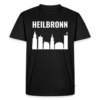 Heilbronn Skyline Collage - T-shirt Premium bio Homme - noir - Devant - Nico (187cm)