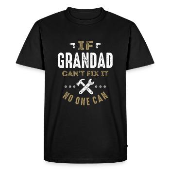 Grandad Can Fix It - Men's Premium Organic T-Shirt - black - Front - Nico (187cm)