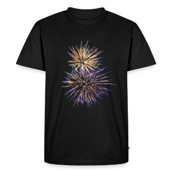 Feux d’artifice II - T-shirt Premium bio Homme - noir - Devant - Nico (187cm)