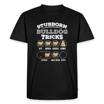 Formation de chien pour bulldogen - T-shirt Premium bio Homme - noir - Devant - Nico (187cm)