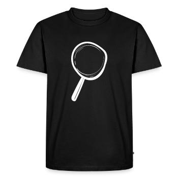 Magnifier white - Men's Premium Organic T-Shirt - black - Front - Nico (187cm)