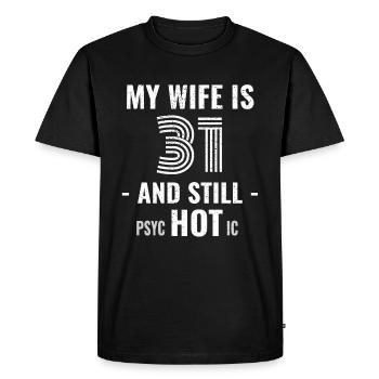 31 ans d’anniversaire Femme Psychotique - T-shirt Premium bio Homme - noir - Devant - Nico (187cm)
