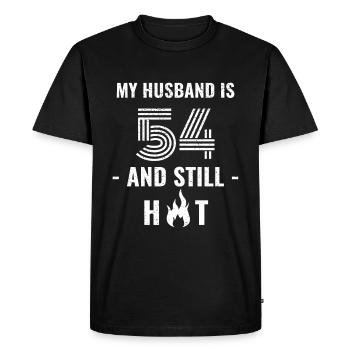 54 years birthday husband - Men's Premium Organic T-Shirt - black - Front - Nico (187cm)