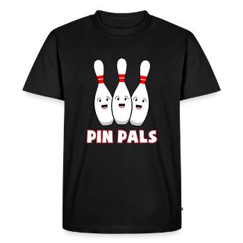 Pin Pals Kegeln Bowling Team - Men's Premium Organic T-Shirt - black - Front - Nico (187cm)