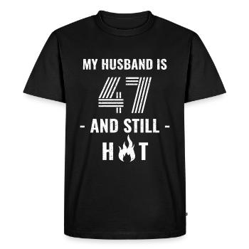 47 years birthday husband - Men's Premium Organic T-Shirt - black - Front - Nico (187cm)