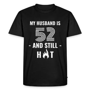 52 years birthday husband - Men's Premium Organic T-Shirt - black - Front - Nico (187cm)