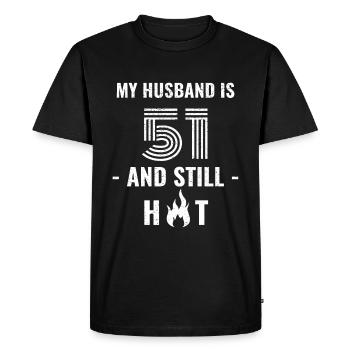 51 years birthday husband - Men's Premium Organic T-Shirt - black - Front - Nico (187cm)