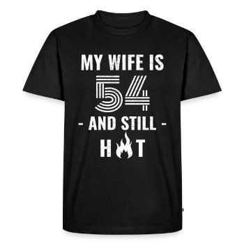 54 Years Birthday Wife Gift - Men's Premium Organic T-Shirt - black - Front - Nico (187cm)