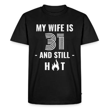 Cadeau d’anniversaire de femme de 31 ans - T-shirt Premium bio Homme - noir - Devant - Nico (187cm)